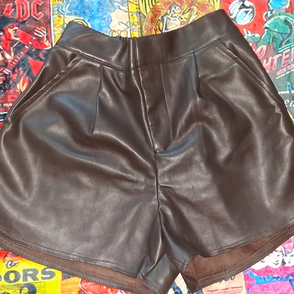 NWT BISHOP + YOUNG Alejandra Vegan Leather Short in Chocolate (SOLD OUT)